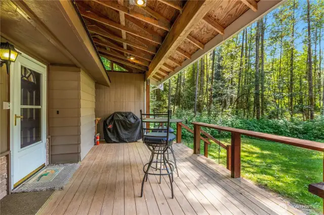 Enjoy the outdoors on the lovely deck