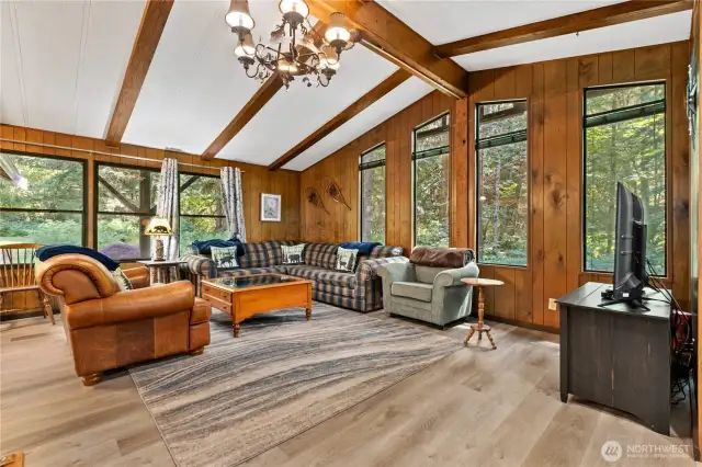 Large windows bring in lots of natural light