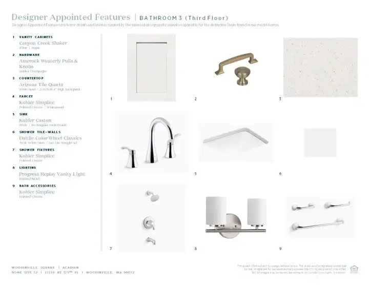 Designer appointed selections included in this home