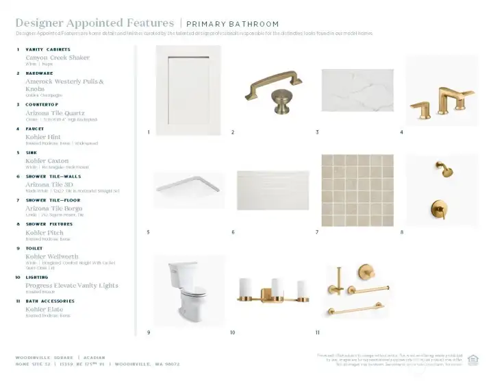 Designer appointed selections included in this home