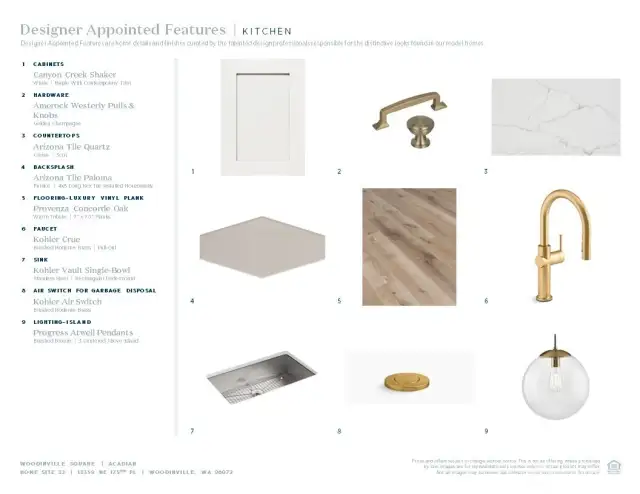 Designer appointed selections included in this home