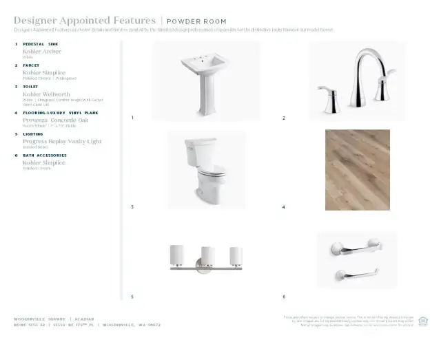 Designer appointed selections included in this home