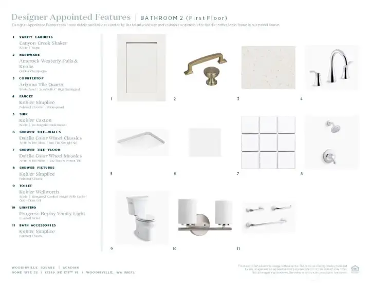 Designer appointed selections included in this home