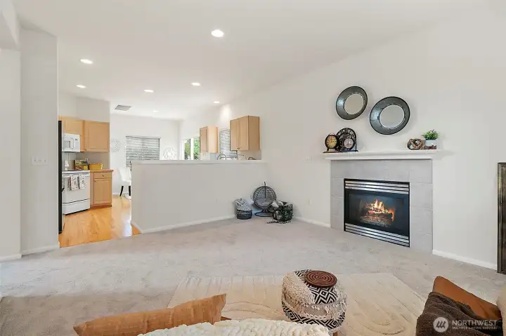 Spacious and inviting so you can keep the cook company.