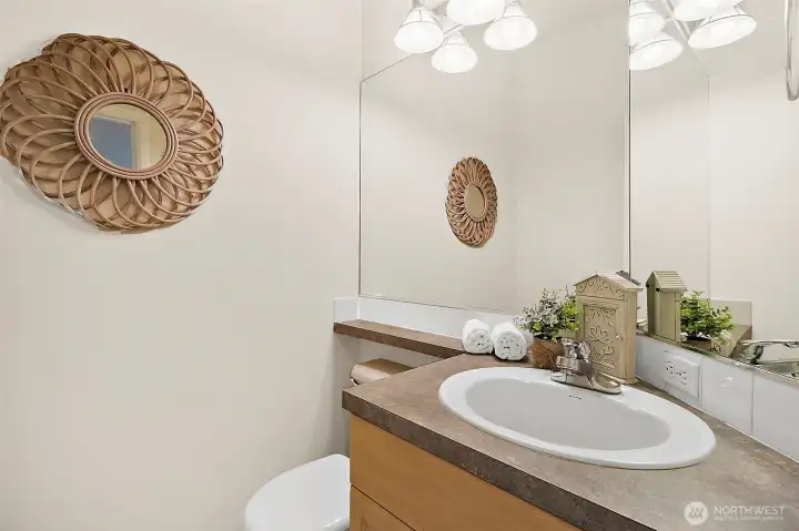 Half bathroom downstairs.
