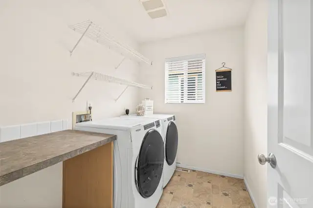Laundry area upstairs - love it!