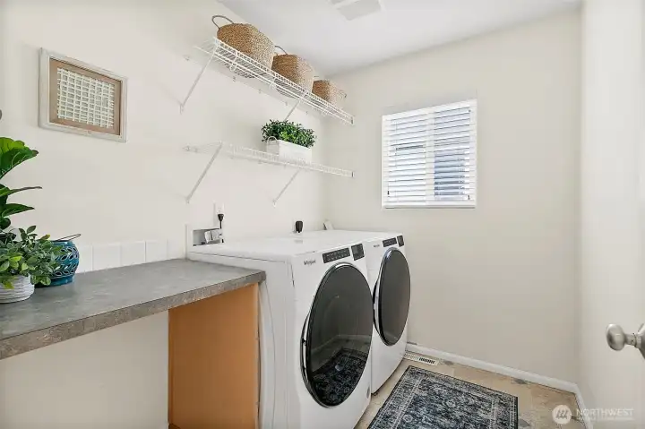 Laundry area upstairs - love it!