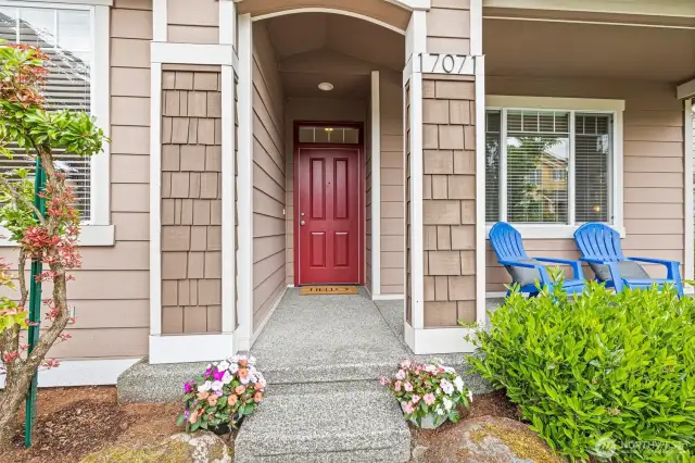 Sit on your porch and enjoy the outdoors.