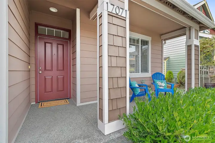 Sit on your porch and enjoy the outdoors.