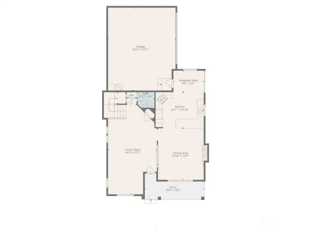 Floor plan of main level.