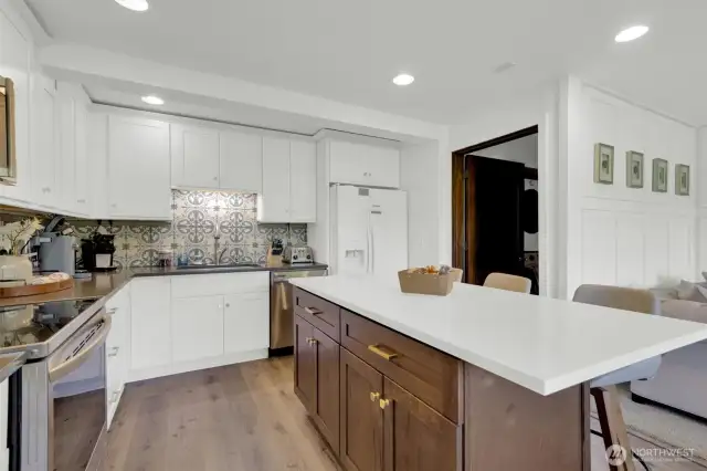 lower level new kitchen with island