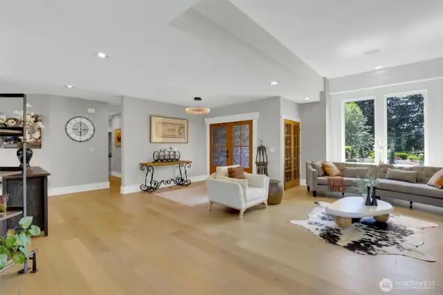 looking into dining and family room from living room