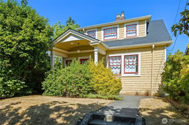 Classic craftsman. Live in one unit, or easily convert back to a single family.