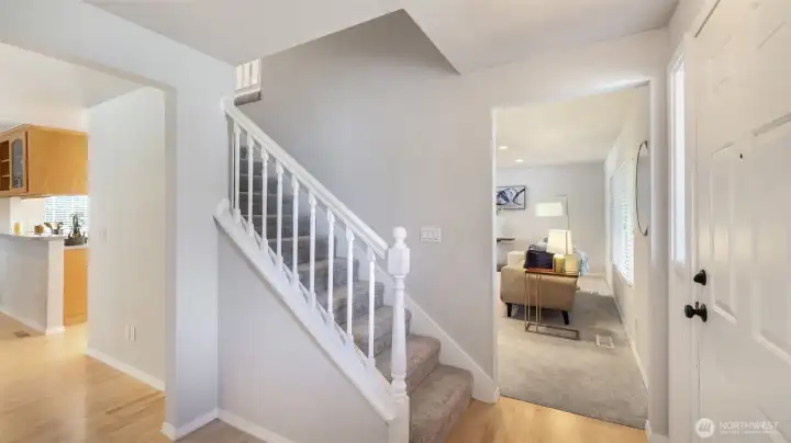 This entryway offers seamless flow into the main living spaces.