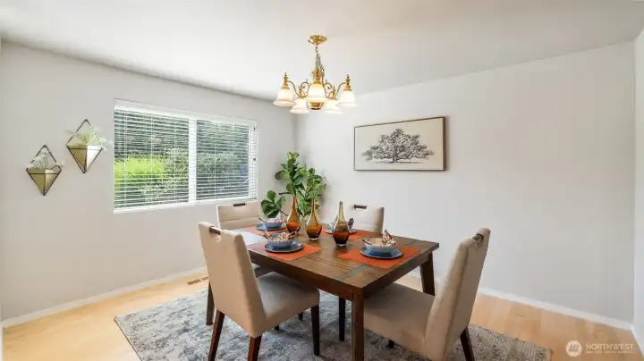 Spacious dining area designed for entertaining and everyday living.