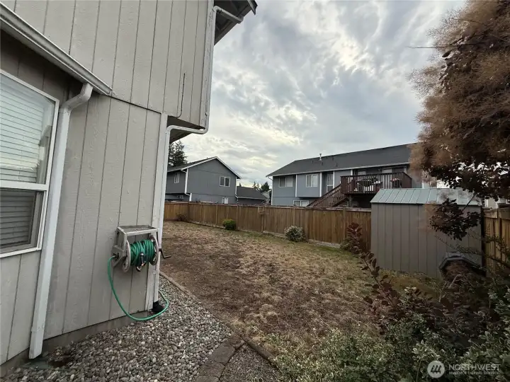 Another view of the Back of home and Garden Shed.