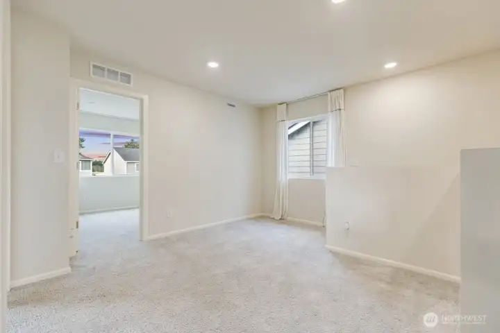 Space for furniture, desk, play area