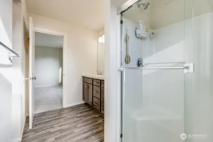 Primary bath with walk-in shower