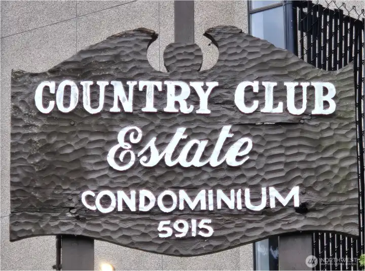 Condo Name Sign