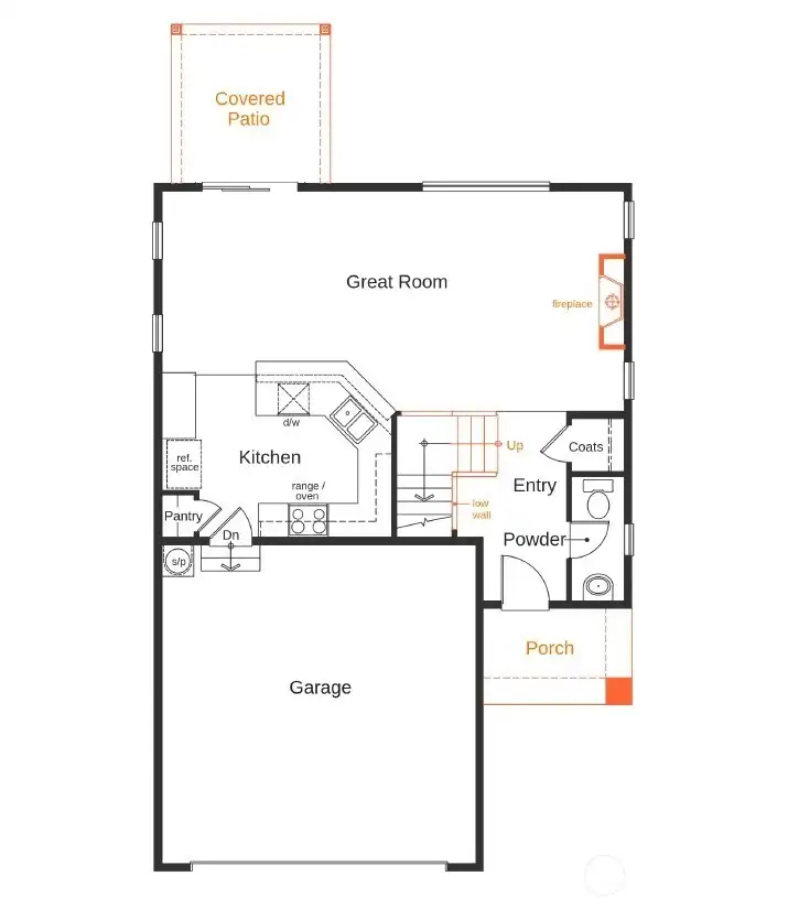 Layout rendering, not of actual home