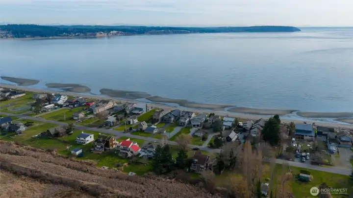 Aerial of Useless Bay Shore Avenue