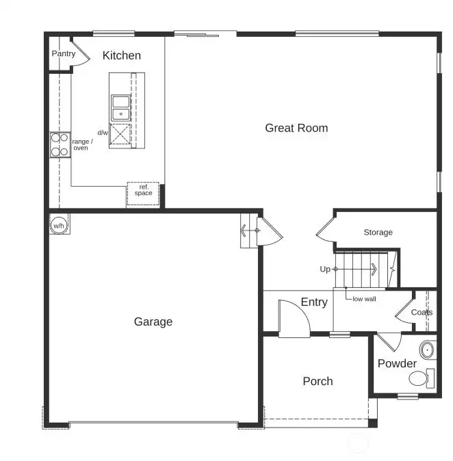 Greatroom/kitchen combo level 1