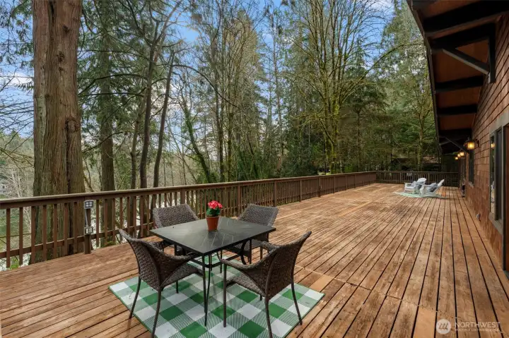 2,100 sq ft wraparound deck overlooking Minter Bay waterfront
