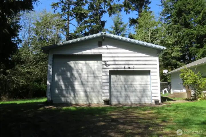 The home comes with a detached 26x48 garage!  One side could store a large 42 foot RV and a vehicle!