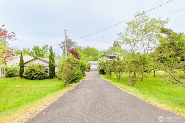 Driveway into property from road.
