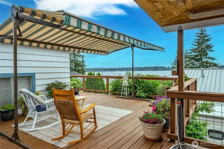 West facing deck