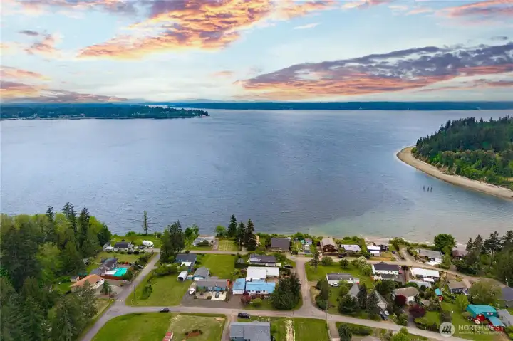Aerial facing west