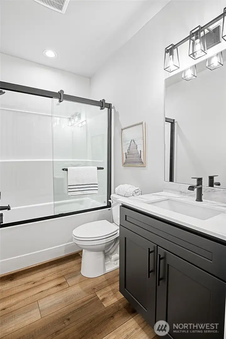 Full Guest Bathroom - Custom Glass Doors