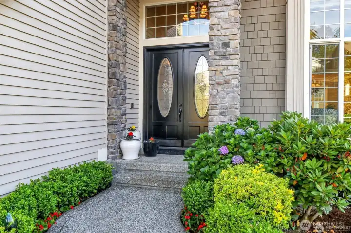 Beautiful formal double door entry.