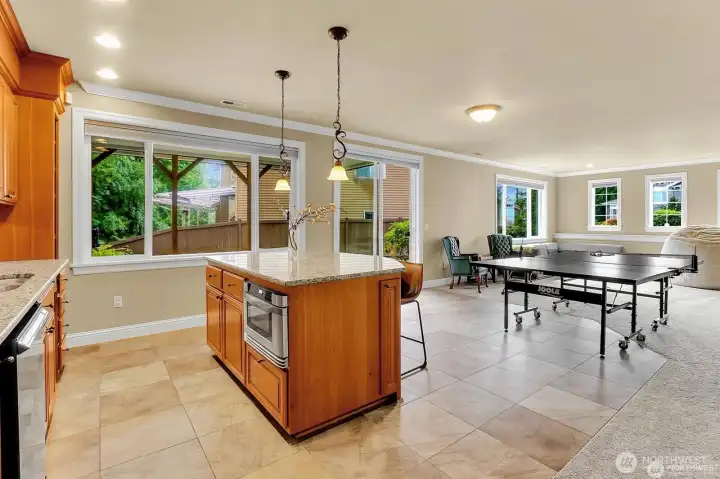Lower Level MIL with kitchenette (no stove) and living space