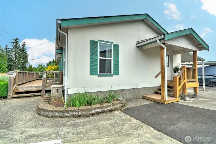 Side entrance