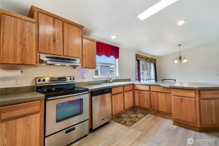 Large galley style kitchen with lots of storage