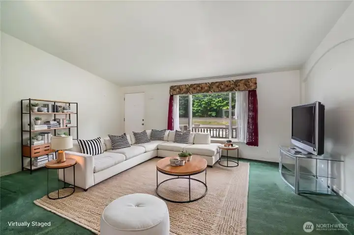 Virtually staged Living Room