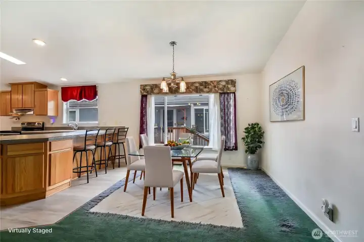 Virtually staged Formal Dining Room