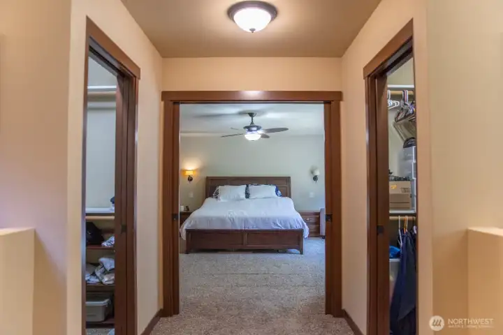 Primary Bedroom with double walk in closets