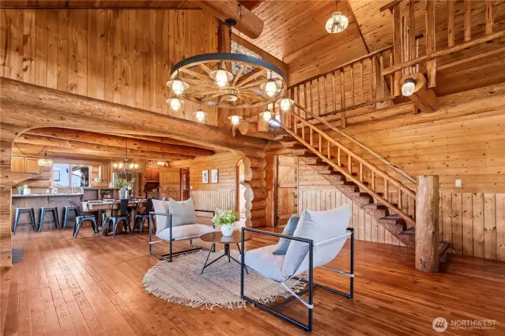 Once inside, you see the stunning entry with vaulted ceilings