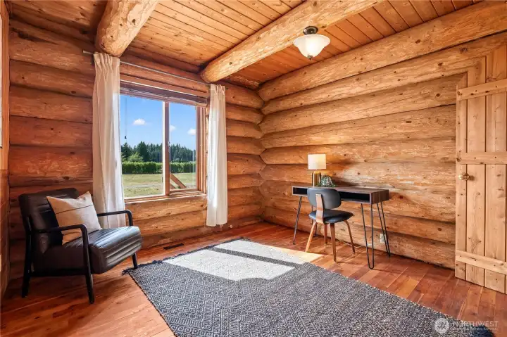 The den/office space could be used as an additional bedroom and sits right off the kitchen