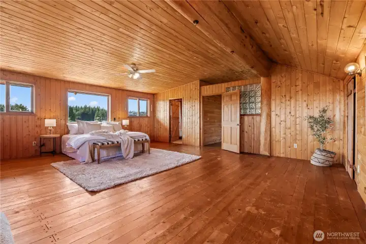 The windows let in light from all directions and the views are amazing