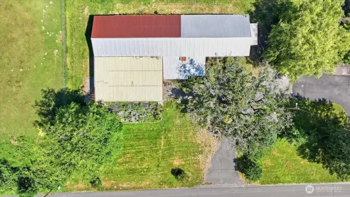 Aerial of Barn