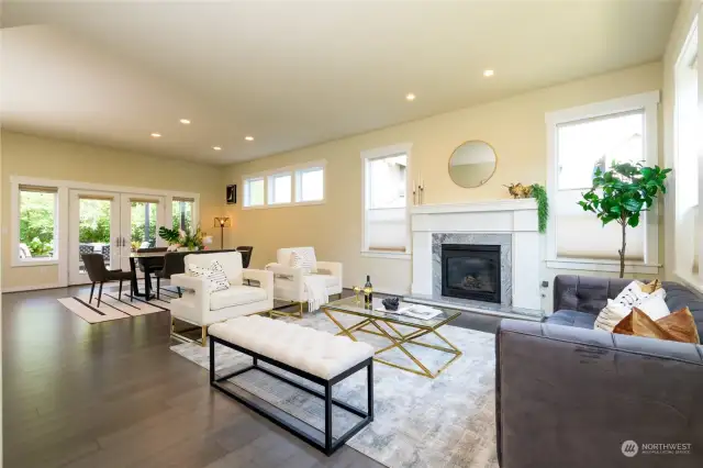 Living room with gas fireplace