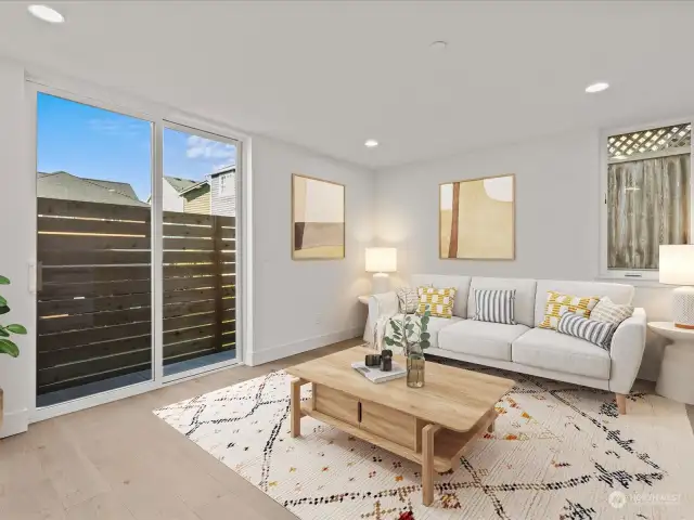 Huge lower level bedroom! Virtually staged.