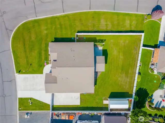 Drone shot over the house and lot