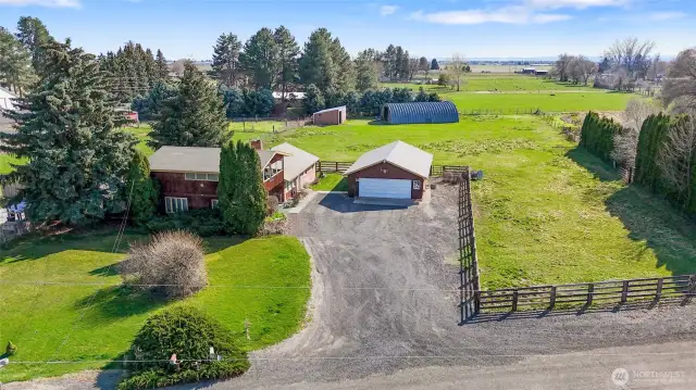 2 car garage is extended to fit 4 cars or add a nice work shop in the back.