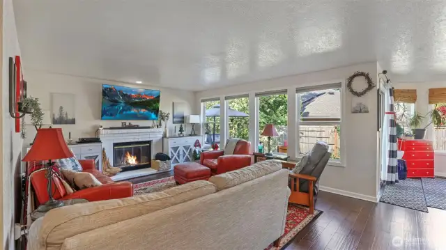 This spacious second living area offers warmth and satisfaction!