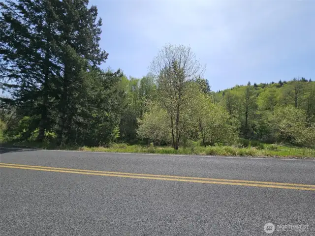 Standing on the road overlooking the property.