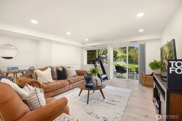 Large open media/family room